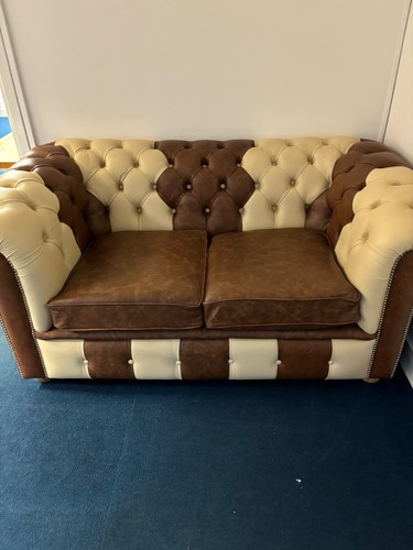Brown cream chesterfield - brown, 2