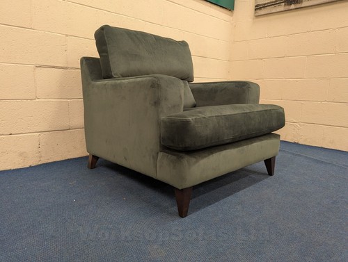 Romily green velvet armchair - velvet,