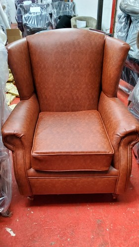 High back armchair display - back,