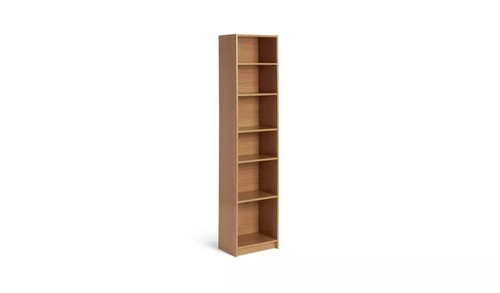 Oak wood effect bookcase - wood,