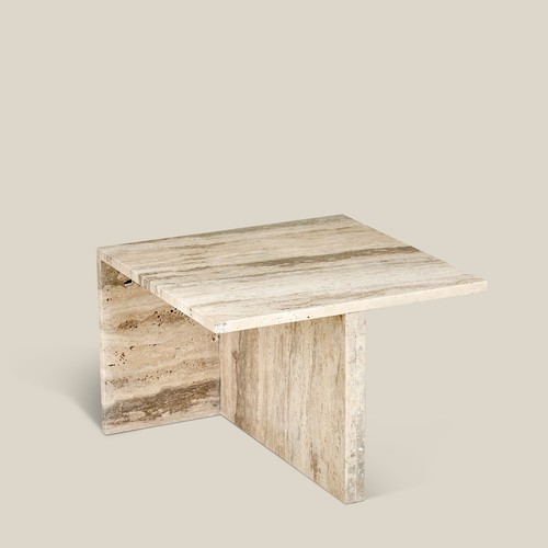 Travertine coffee side table - coffee,